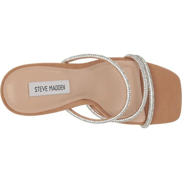 NWT Steve Madden Women's Libbie Heeled Sandal LIBB03S1 Camel Nubuck Brown 10M - Picture 5 of 14